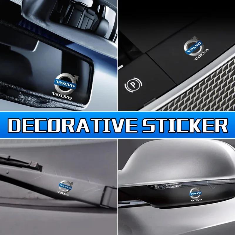 Car logo Sticker Central control Decals For Volvo AWD C30 C70 S40 S60 S80 S90 T6 V40 V50 V60 V70 V90 XC40 XC60 XC70 XC90 auto