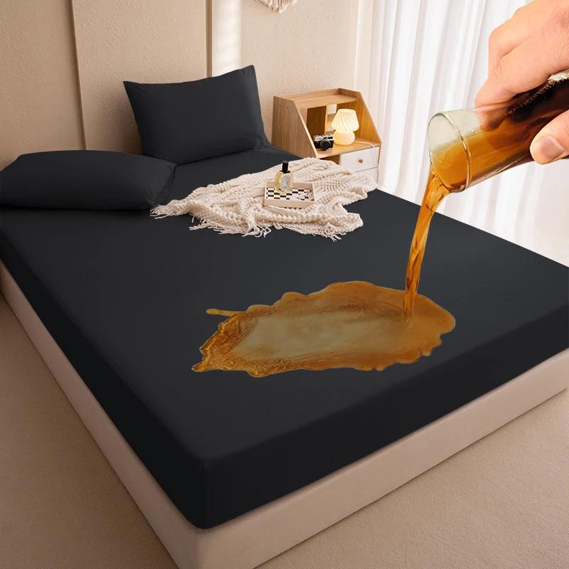 Wasserdichtes Bett-Spannbetttuch, Bettwäsche-Set, Matratzenbezug, wasserdichter Bettschutzbezug, weiche, atmungsaktive Bettdecke, Sofabezug (Kein Kissenbezug)