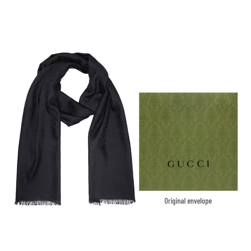 Gucci Women's Double G Print Wool Scarf