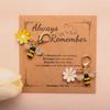 Blessing Card Bee Daisy Flower Pendant Bag Keychain Ornament Accessories Keyring