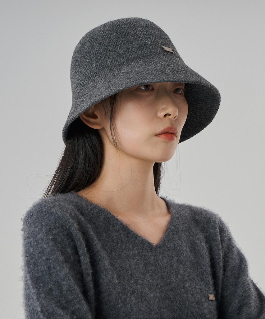 Aheule Lune Felted Wool Bucket Hat4_Charcoal