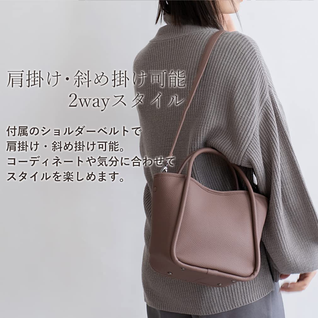 Vita Felice Piping 2way Mini Tote Bag for Women [VITAFELICE] inb-10044p (Black)
