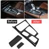 Acouto Gear Shift Panel Trim Cover Fit for 5 Series F10 2011-2016 Car Interior Center Console Gear Shift Box Panel Frame Cover Trim Decoration Car
