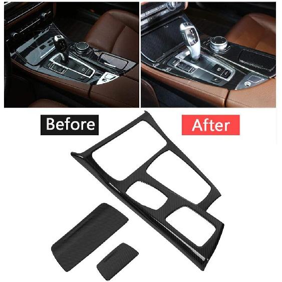 Acouto Gear Shift Panel Trim Cover Fit for 5 Series F10 2011-2016 Car Interior Center Console Gear Shift Box Panel Frame Cover Trim Decoration Car