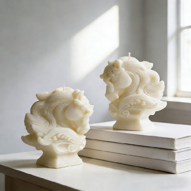 Horse Candle Mould Silicone Roman Pillar Structure For Customizable Candle Creation And Display