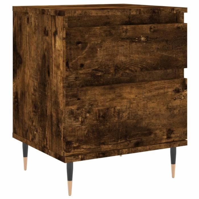 VidaXL Bedside Table Smoked Oak 40x35x50 Cm Engineered Wood 830662