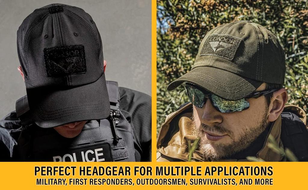 CONDOR TACTICAL CAP BLACK TC-002
