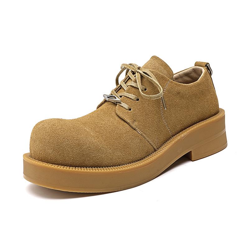 2024 new rhubarb leather shoes Japanese Mickey Derby shoes men's casual tooling trend single shoes 57321-R