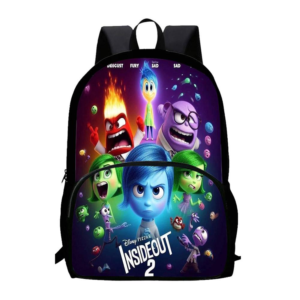 Inside Out 2 Student Backpack Large Capacity Oxford Cloth School Bag Unisex