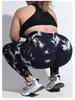 2025 Plus Size Tie-Dye High Waist Yoga Leggings: Compression Fit, Peach Butt Design for Women