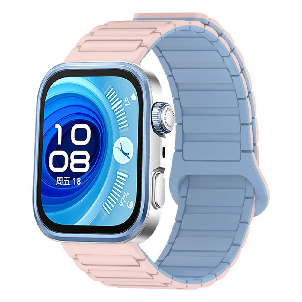 Magnetic Loop For Huawei Watch Fit 5/5 Pro/4 Pro/4/3 Strap NEW Silicone Replacement belt Correa Bracelet for Huawei watch fit 5/5 Pro Band розовый/синий