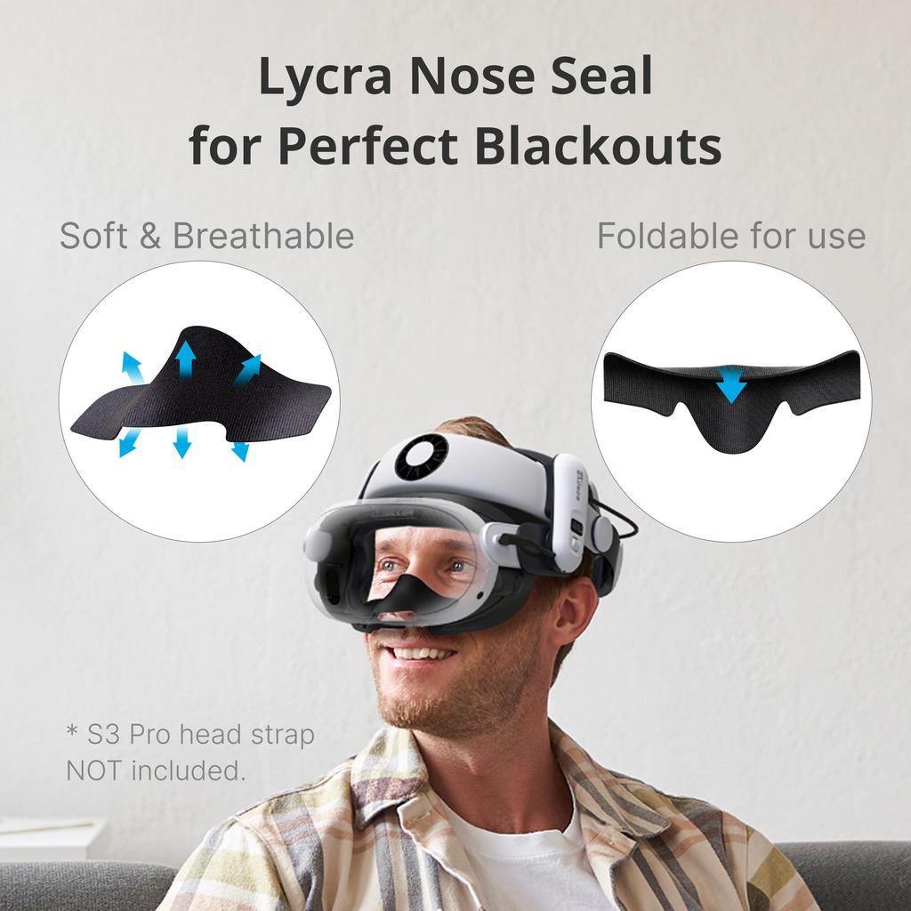 BOBOVR F3 Facial Interface Compatible with Quest 3 Face Cover Pad with 3-Channel Ventilation Adjustable FOV VR Accessories