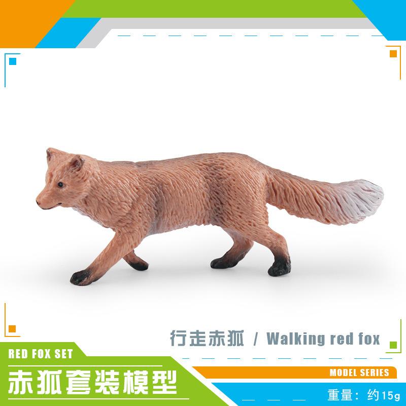 

Имитация Красной Лисы Firefox Модель Лисы 4 Лесное Животное Декоративное Статичное Украшение Игрушка для Песочного Стола