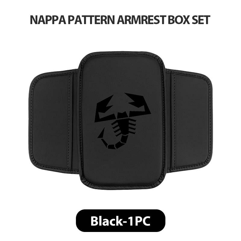 For Abarth NAPA Car Armrest Cushion Storage Box Cover Center Console Pad 500 FR FIAT Linea Panda DobloAlbea Astra Bravo