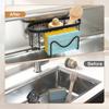 Soporte para Esponjas 2 en 1 de Acero Inoxidable para Fregadero de Cocina - Organizador Caddy Montado en Pared con Gancho Adhesivo y Ventosa, Perfecto para Esponjas, Cepillos