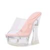 2024 Colored Sandals for External Wear Women Slippers 2024 High Heels Pumps Transparent Platform Crystal Heel Shoes Plus Size 43