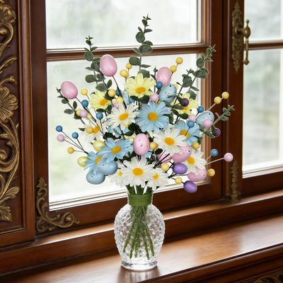 Osterzweige Frühling Künstliche Blumenauswahl Simulierte Schaumeier Zweig für Zuhause Vasenfüller Tischdekoration