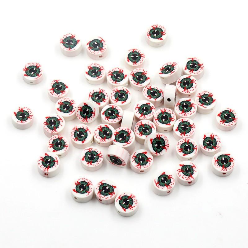 Halloween Polymer Clay Beads Spooky Skull Pumpkin Ghost Spacer DIY Jewelry Making 10mm 1000pcs