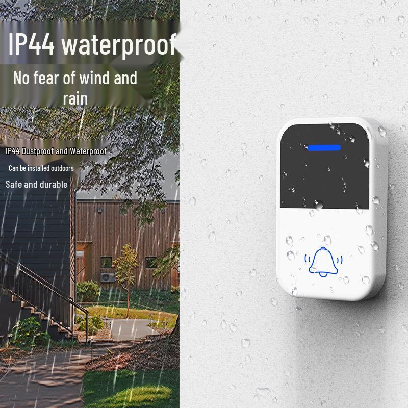 IP44 Waterproof Long-Range Wireless Call Button for Seniors with High Volume Doorbell