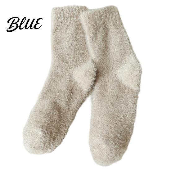 Thickened Thermal Socks Imitation Mink Velvet for Women, Soft Plush Socks, Winter Durable Washable Warm Solid Color Cozy Hosiery Home Indoor