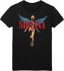 Maglietta Nirvana Angelo nell'Utero Logo Band Ufficiale Uomo Nera Taglia XXXXL