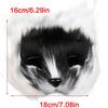 Plastic Long Hair Foxes Party Mask Lightweight Unisex Costume Accessory For Balls Stage Shows And Role Playing