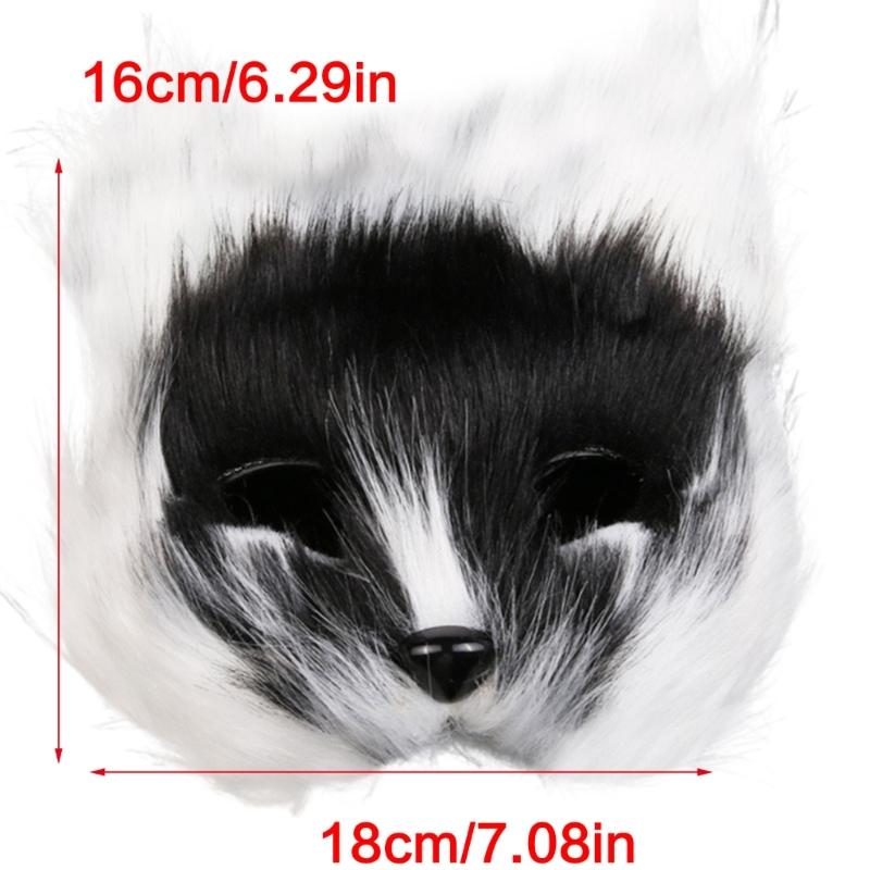Plastic Long Hair Foxes Party Mask Lightweight Unisex Costume Accessory For Balls Stage Shows And Role Playing