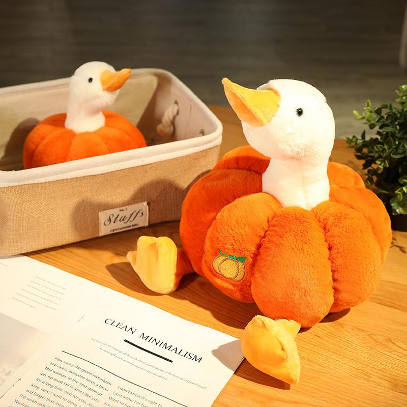 Buzzard Duck Doll Plush Toy Creative Pumpkin Duck Pillow Big White Goose Doll Girls Bed Cushion Pillow