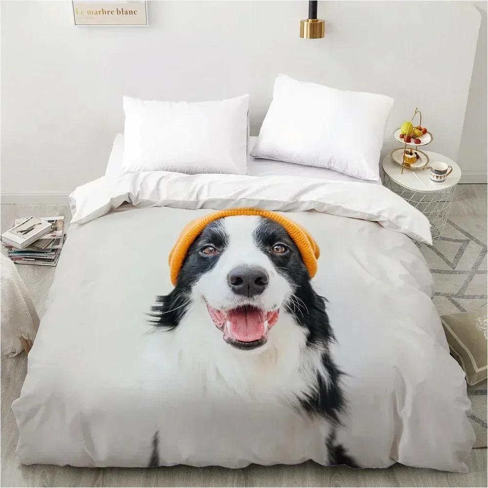 Top 3D Animal Lie Down Dog Pet Bedding Set Duvet Cover Bedroom Comforter Covers Single Twin King Size Quilt Cover Home Textile