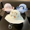 Children's Summer Mesh Cartoon Bucket Hat with Wide Brim for Sun Protection - Fits Baby Boys & Girls
