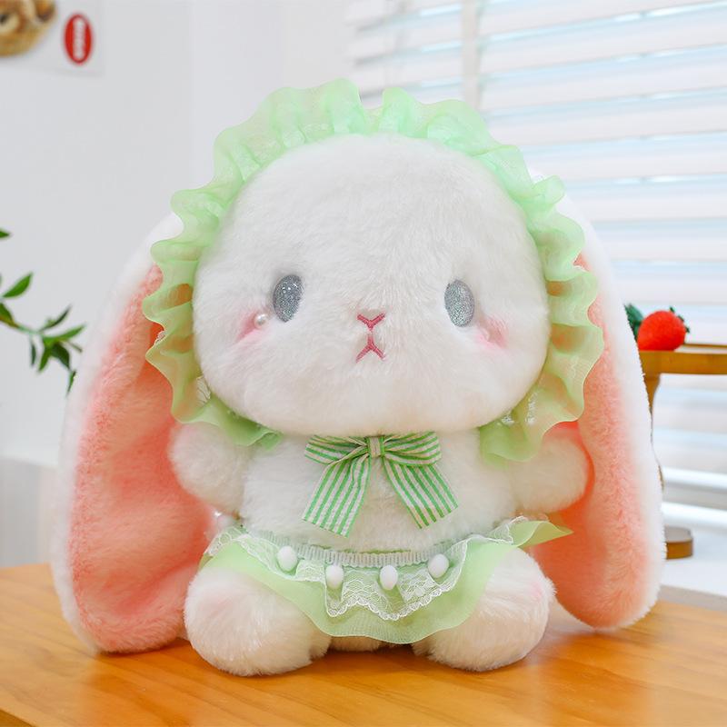 Lolita Rabbit Backpack Japanese Style Girl's Heart Cute Little Rabbit Plush Bag for Girls Birthday Gift