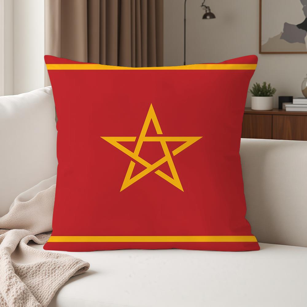 Luxury Morocco Flag Pillow Case Suitable For Bedrooms Living Rooms Cars Home Decoration