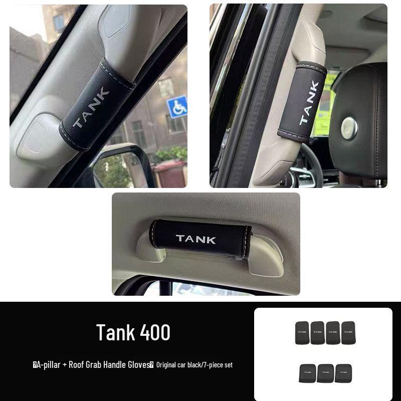 Tank 300/400/500 Leather Handle Protector and AB Pillar Cover for Passenger Seat Interior