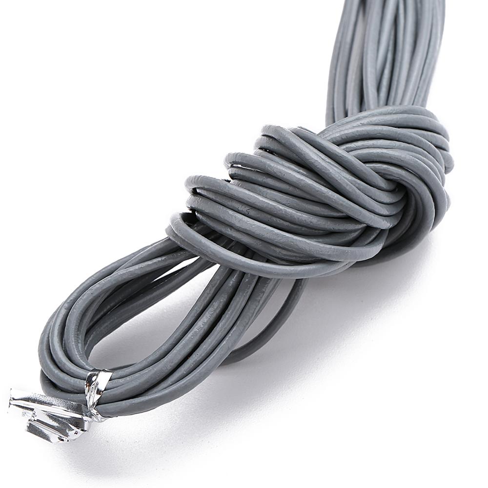 

10Yards 1/1.5/2/3mm Genuine Leather Cord Round Thong String Thread Rope For DIY Necklace Bracelet DIY Jewelry Making Findings 1mm сірий колір