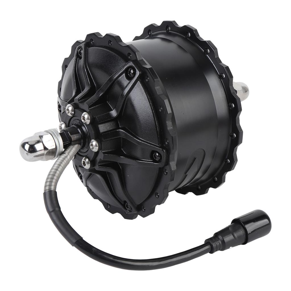 Electric Bike Hub Motor 48V 1000W Aluminum Alloy Bike Rear Drive Hub Motor with 11 Core Adapter Cable for Modification