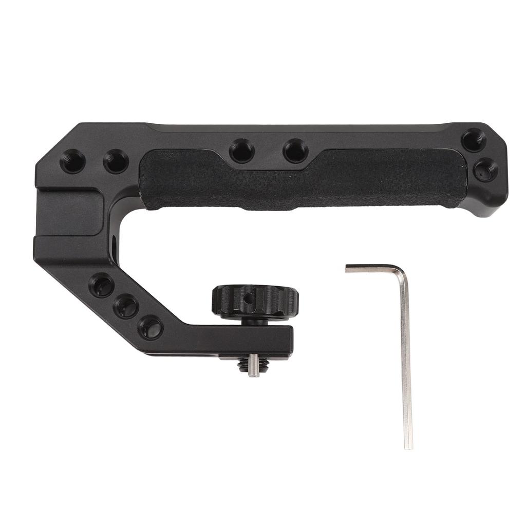 Camera Cage Top Handle Aluminum Alloy Silicone Video Stabilizing Rig Grip with 14 38 Inch Screw