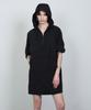 Nash Folded Pocket Hoodie Dress Black