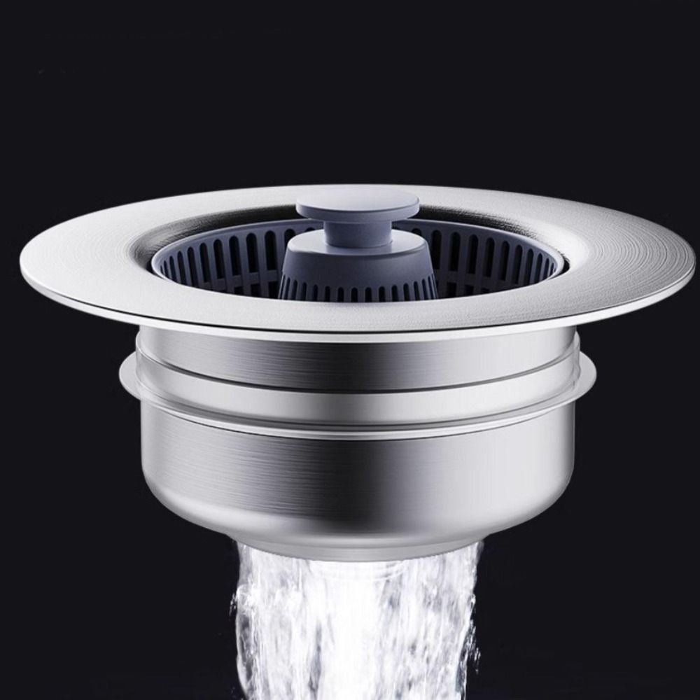 Rust-Proof Kitchen Drain Filter Stainless Steel Kitchen Sink Bounce Core Mesh Basket Filtering