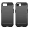 For iPhone 16e Case Carbon Fiber Texture Flexible TPU Brushed Phone Cover