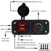 12 V LED Duel Auto 2 USB-Port Ladegerät mit DC Voltmeter Digital Auto/Motorrad/Boot Zigarettenanzünder Buchse Splitter