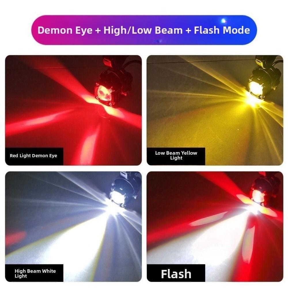 2pcs Super Bright Motorcycle LED Headlight Waterproof Motorcycle Work Light Driving