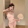 Spring 2025 Cartoon Embroidery Camisole: Women's Sweet & Spicy Slimming Top