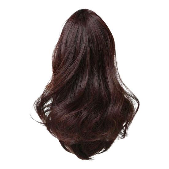 

Женский вьющийся хвостик, наращивание волос с зажимом в виде когтей, сладкий натуральный высокотемпературное волокно, хвостик, волнистый парик, синтетические волосы темно-коричневого