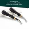 Ebony Shallow Edging Device Professional Handmade Leather Tool Arc Edge Pressing Edge Trimming
