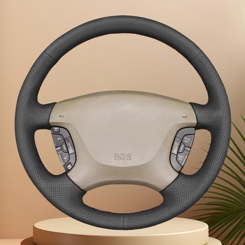 Hand Stitched Microfibre Leather Car Steering Wheel Cover For Nissan Patrol Y61 1997-2015 Car Accessories