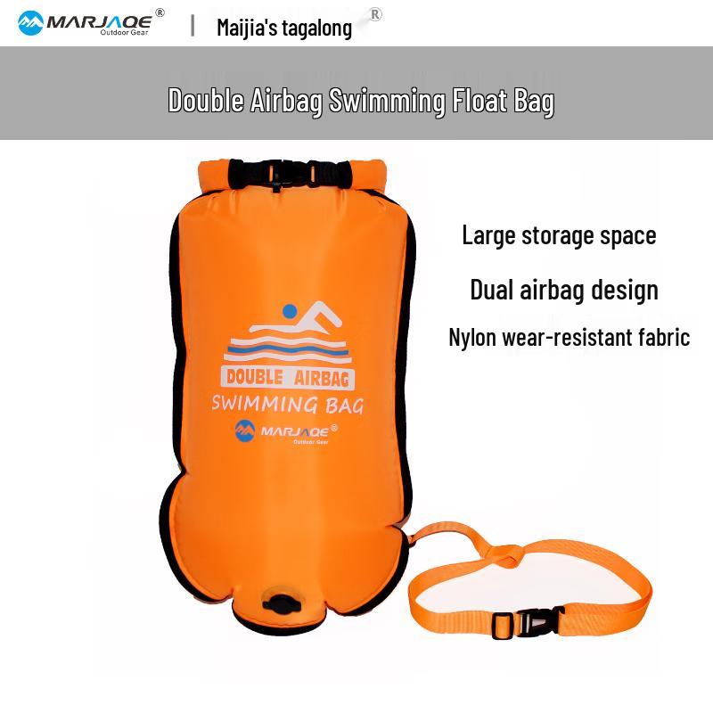 MARJAQE Double Airbag Inflatable Swim Buoy Dry Bag