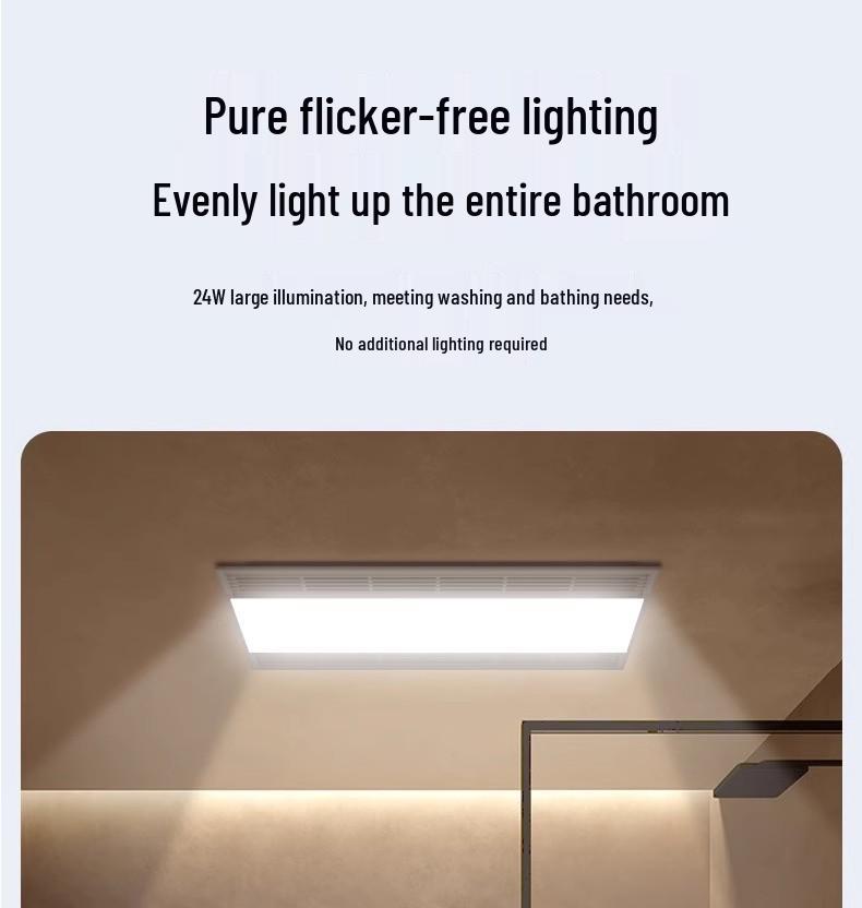 Shenhua Integrated Bathroom Ceiling Heater Fan with Dual Warmth, Lighting, and Exhaust Features