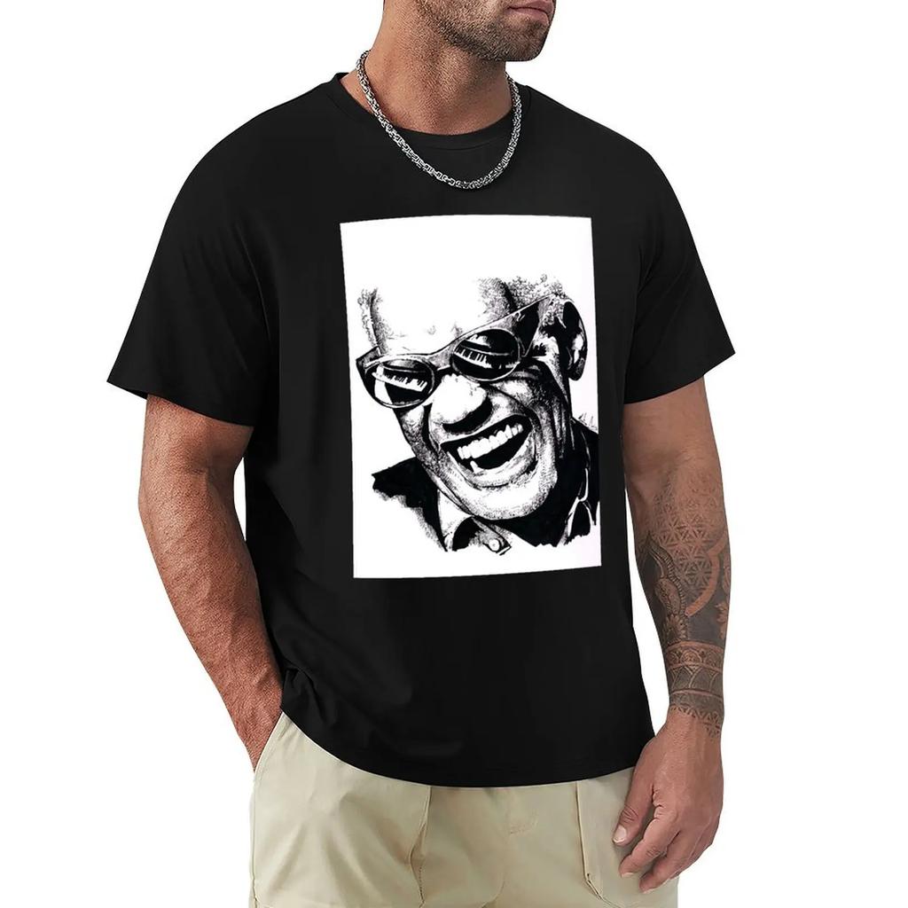 Ray Charles T-Shirt Vintage Kleidung Sportfans Herren T-Shirt Bluse T-Shirts für Männer Pack