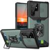 Armor Kickstand Case for Samsung Galaxy S24 S23 Ultra S22 Plus S21 FE Note 20 Cover Card Slot Wallet Ring Holder Business Full Protection Cover