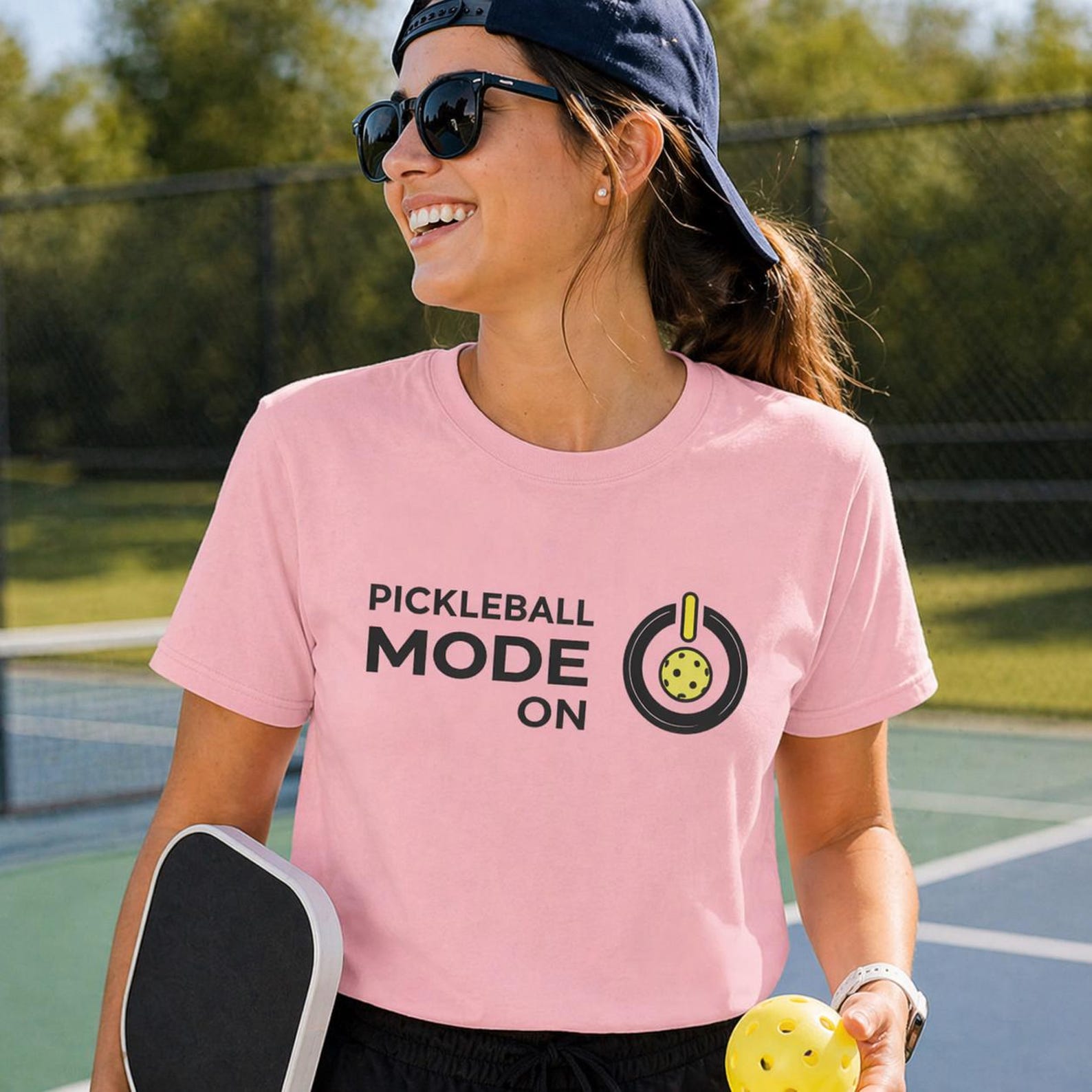 Pickleball Mode On Shirt, Funny Player Graphic Tee S